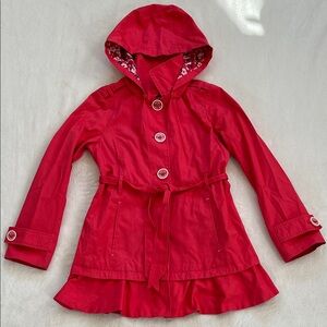 Michael Kors | Red Kids Raincoat with Detachable Hood 7/8